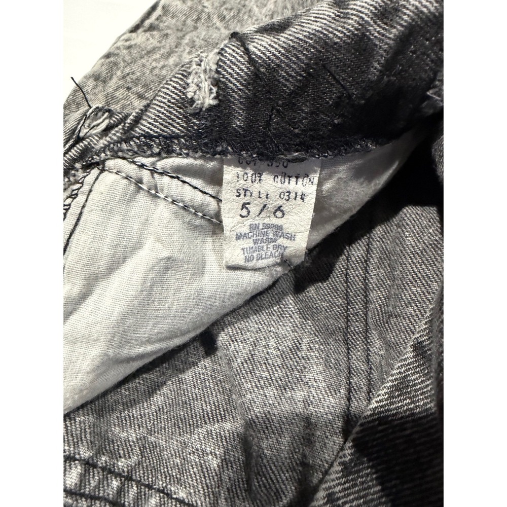 Rare Los Questa Vintage High Waisted Acid Wash Mom Jeans Grey Black Button Fly - Picture 7 of 11